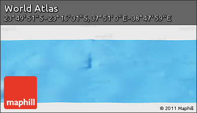 Physical Panoramic Map of the Area around 23° 33' 11" S, 38° 19' 30" E
