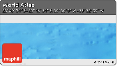 Shaded Relief Panoramic Map of the Area around 23° 33' 11" S, 39° 1' 29" W