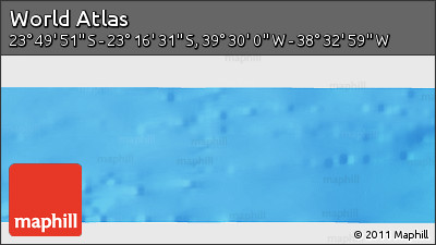 Shaded Relief Panoramic Map of the Area around 23° 33' 11" S, 39° 1' 29" W