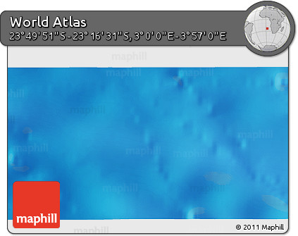 Physical 3D Map of the Area around 23° 33' 11" S, 3° 28' 30" E