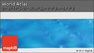 Physical Panoramic Map of the Area around 23° 33' 11" S, 3° 28' 30" E