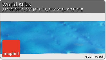 Physical Panoramic Map of the Area around 23° 33' 11" S, 3° 28' 30" E