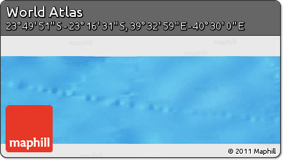 Physical Panoramic Map of the Area around 23° 33' 11" S, 40° 1' 29" E