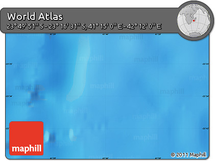 Physical Map of the Area around 23° 33' 11" S, 41° 43' 30" E