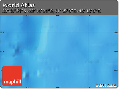 Physical Map of the Area around 23° 33' 11" S, 41° 43' 30" E