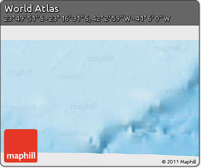 Physical 3D Map of the Area around 23° 33' 11" S, 41° 34' 30" W