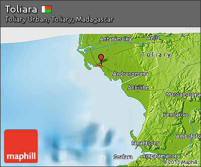 Physical 3D Map of Toliara
