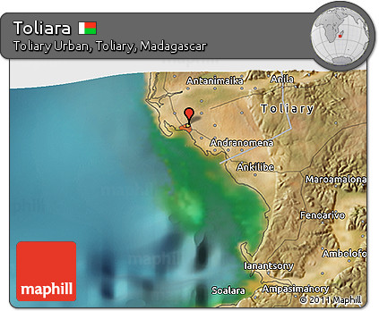 Satellite 3D Map of Toliara