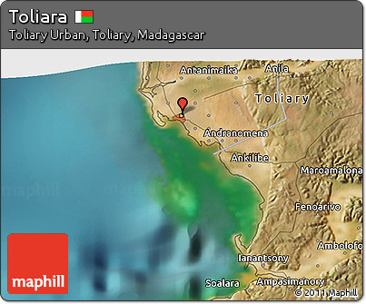 Satellite 3D Map of Toliara