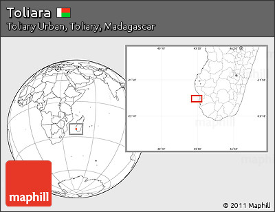 Blank Location Map of Toliara