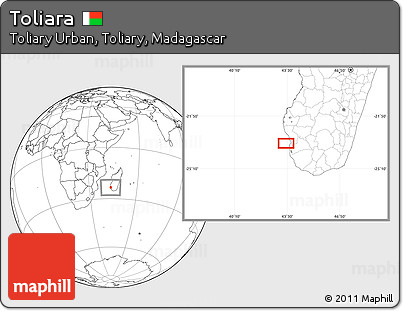 Blank Location Map of Toliara