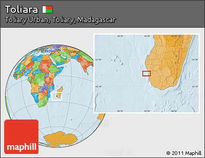 Political Location Map of Toliara