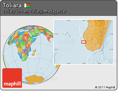 Political Location Map of Toliara