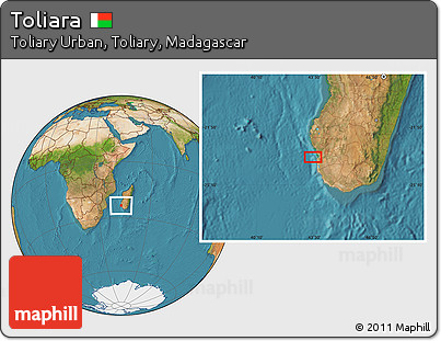 Satellite Location Map of Toliara