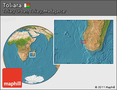 Satellite Location Map of Toliara