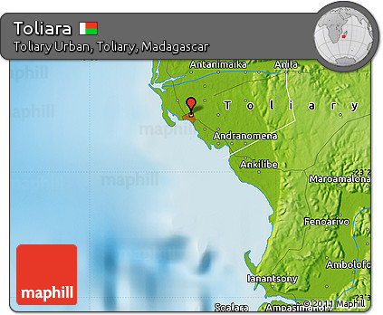 Physical Map of Toliara