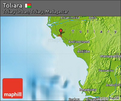 Physical Map of Toliara