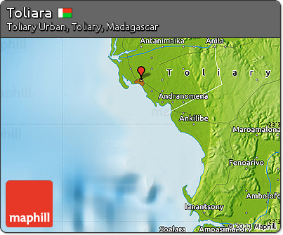 Physical Map of Toliara
