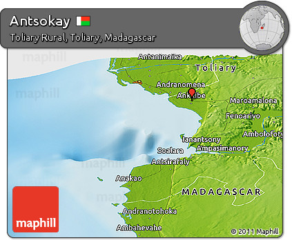 Physical Panoramic Map of Antsokay