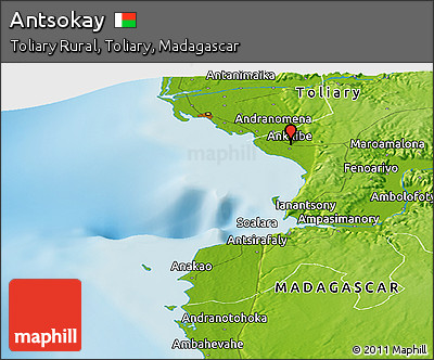 Physical Panoramic Map of Antsokay