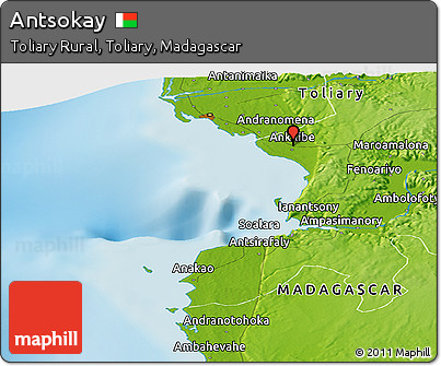 Physical Panoramic Map of Antsokay