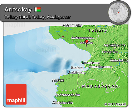 Political Panoramic Map of Antsokay