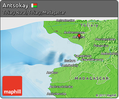 Political Panoramic Map of Antsokay