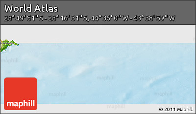 Physical Panoramic Map of the Area around 23° 33' 11" S, 44° 7' 30" W
