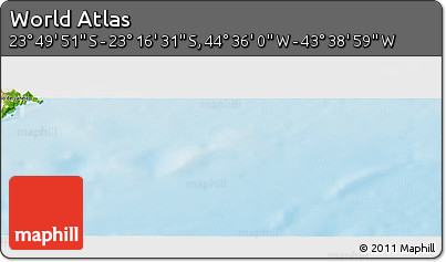 Physical Panoramic Map of the Area around 23° 33' 11" S, 44° 7' 30" W