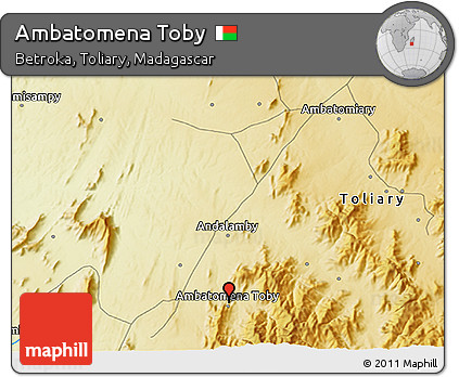 Physical 3D Map of Ambatomena Toby