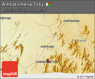 Physical 3D Map of Ambatomena Toby