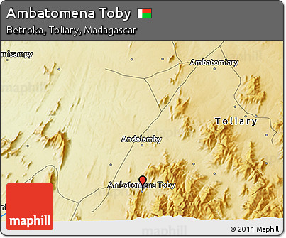 Physical 3D Map of Ambatomena Toby