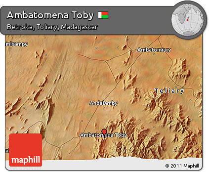 Satellite 3D Map of Ambatomena Toby