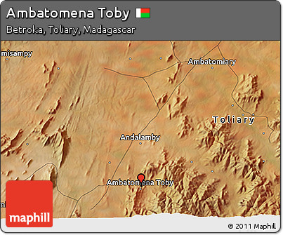 Satellite 3D Map of Ambatomena Toby