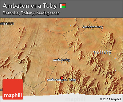 Satellite 3D Map of Ambatomena Toby