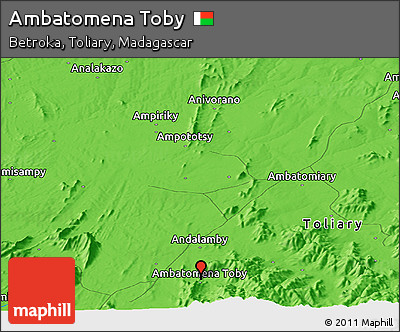 Political Panoramic Map of Ambatomena Toby