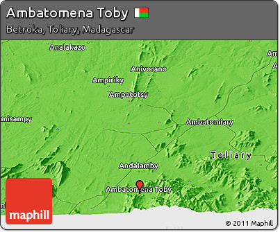 Political Panoramic Map of Ambatomena Toby