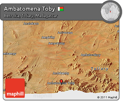 Satellite Panoramic Map of Ambatomena Toby