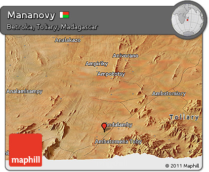 Satellite Panoramic Map of Mananovy