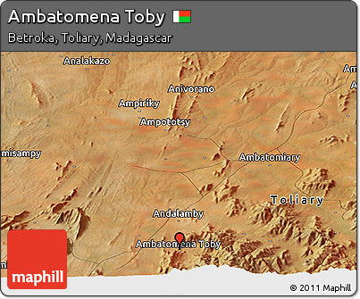 Satellite Panoramic Map of Ambatomena Toby