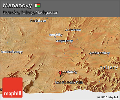 Satellite Panoramic Map of Mananovy