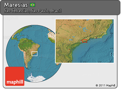 Satellite Location Map of Maresias