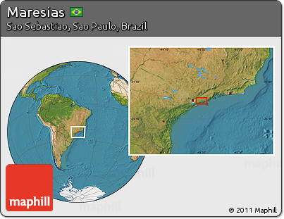 Satellite Location Map of Maresias
