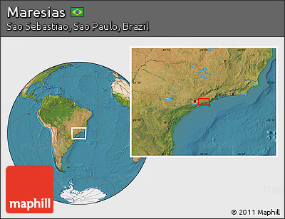 Satellite Location Map of Maresias