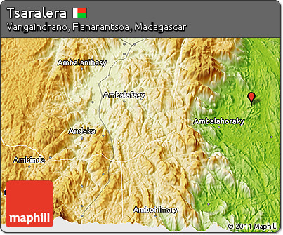 Physical 3D Map of Tsaralera