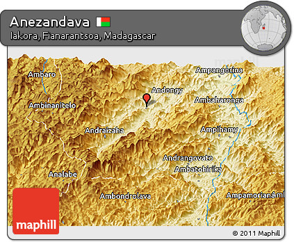 Physical Panoramic Map of Anezandava