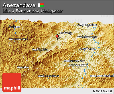 Physical Panoramic Map of Anezandava