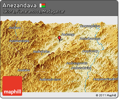 Physical Panoramic Map of Anezandava