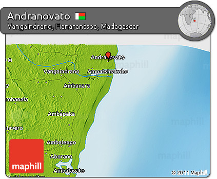Physical 3D Map of Andranovato