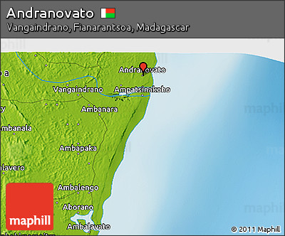 Physical 3D Map of Andranovato